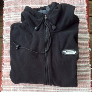 Black fleece Zip-Up Hoodie 2X